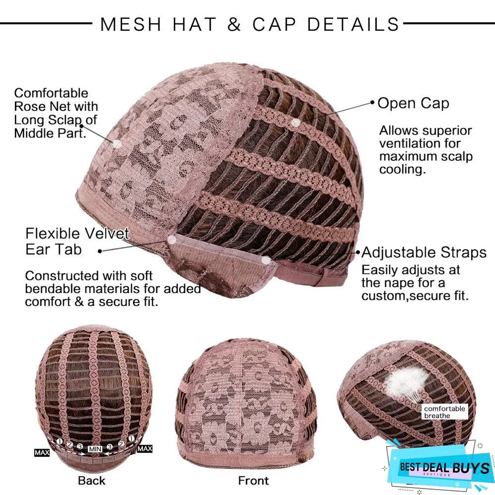 Long Brown Wigs with Bangs Wave Synthetic Wigs For Women