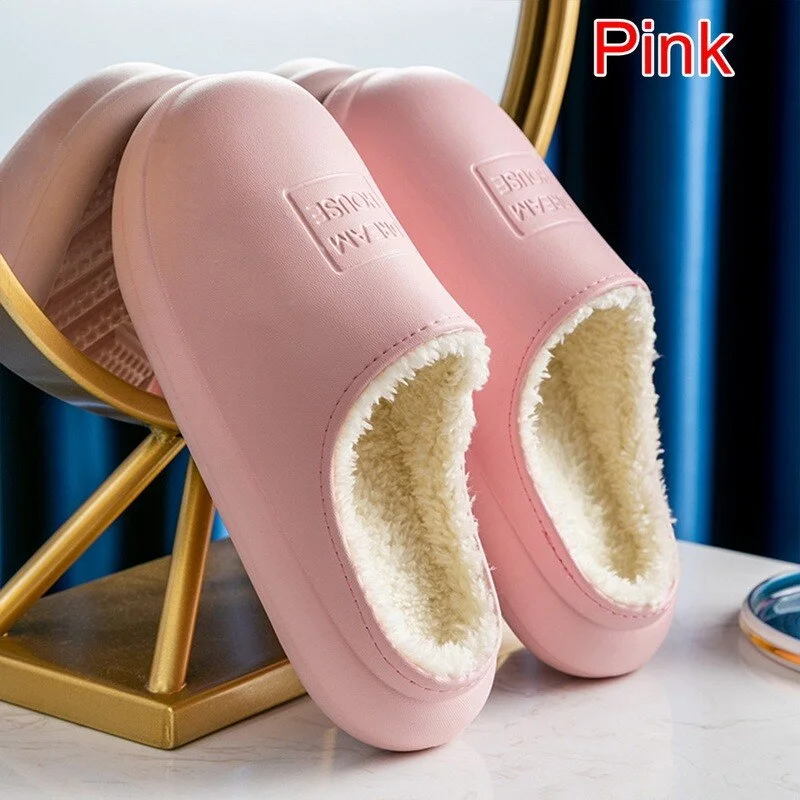 Women Slippers 2021 Waterproof Non-Slip Warm Flats Plush Home Shoes Women's Autumn Shoes Comfor Slip-On Indoor Women's Shoes