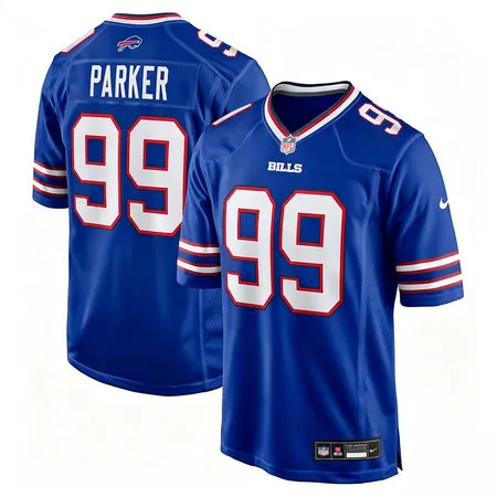 Men's Buffalo Bills #99 T.J. Parker Royal 2026 NFL Draft Game Jersey