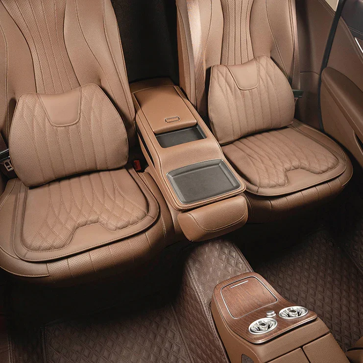 Napa Leather Car Seat Cushion Lumbar Seat Cushion