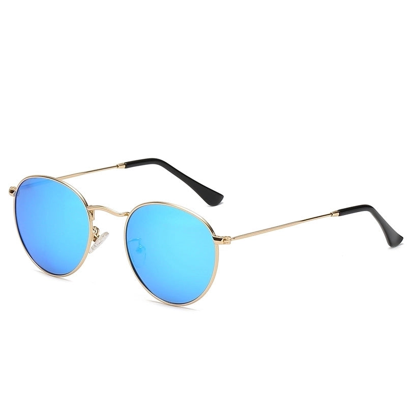 Retro Solid Color Tac Round Frame Full Frame Women’s Sunglasses