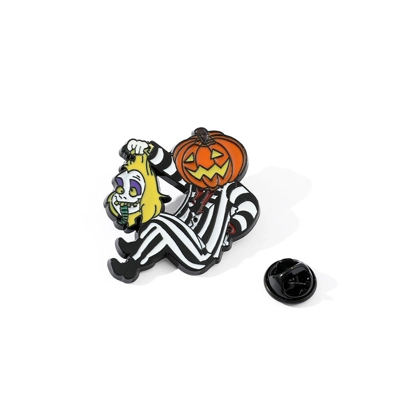 IG Style Funny Pin Pumpkin Bat Skull Alloy Enamel Unisex Brooches