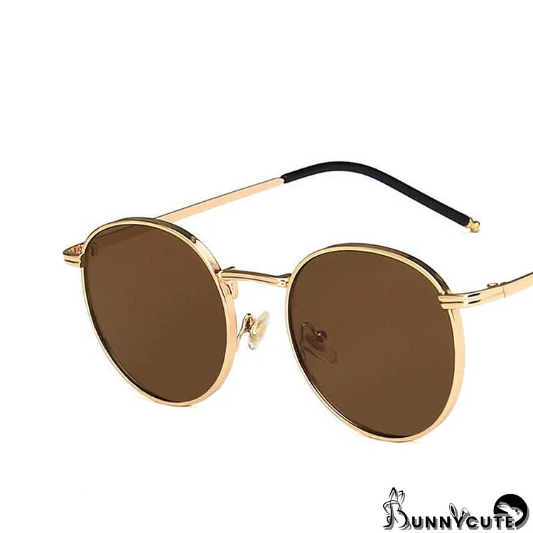 Classic Round Lens Metal Frame Sunglasses