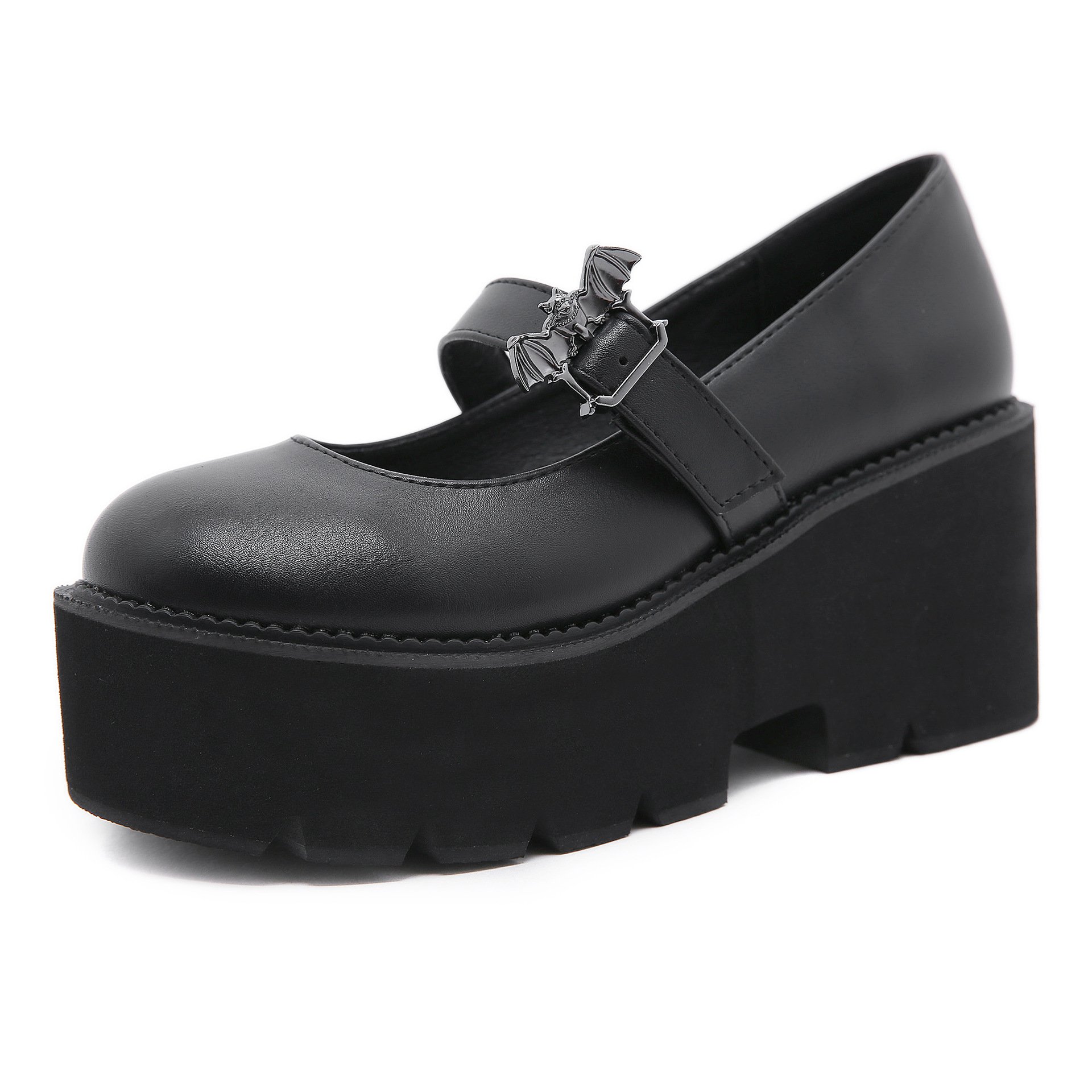 Metal Bat Buckle Mary Janes