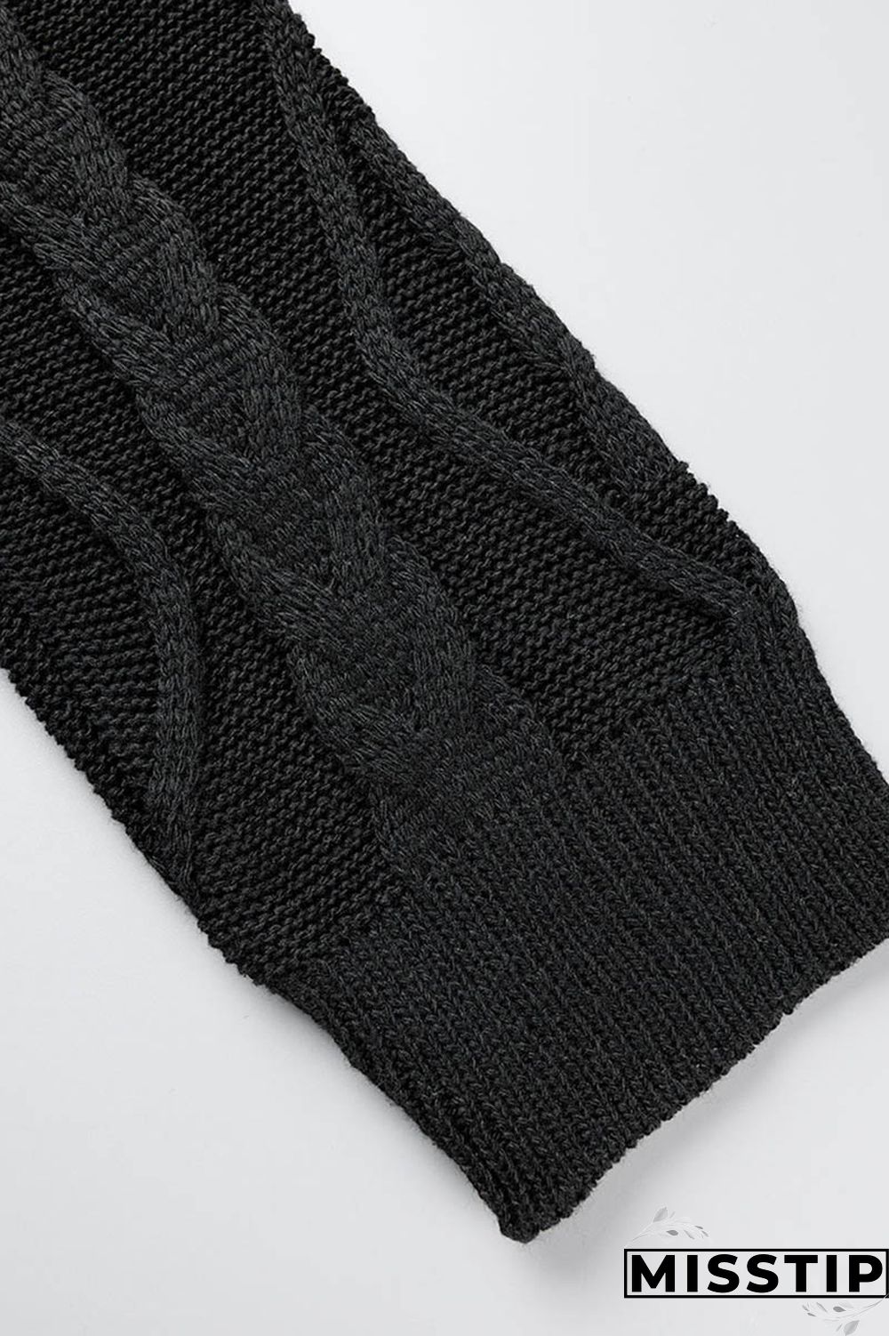 Black Casual Solid Patchwork Cardigan Collar Outerwear