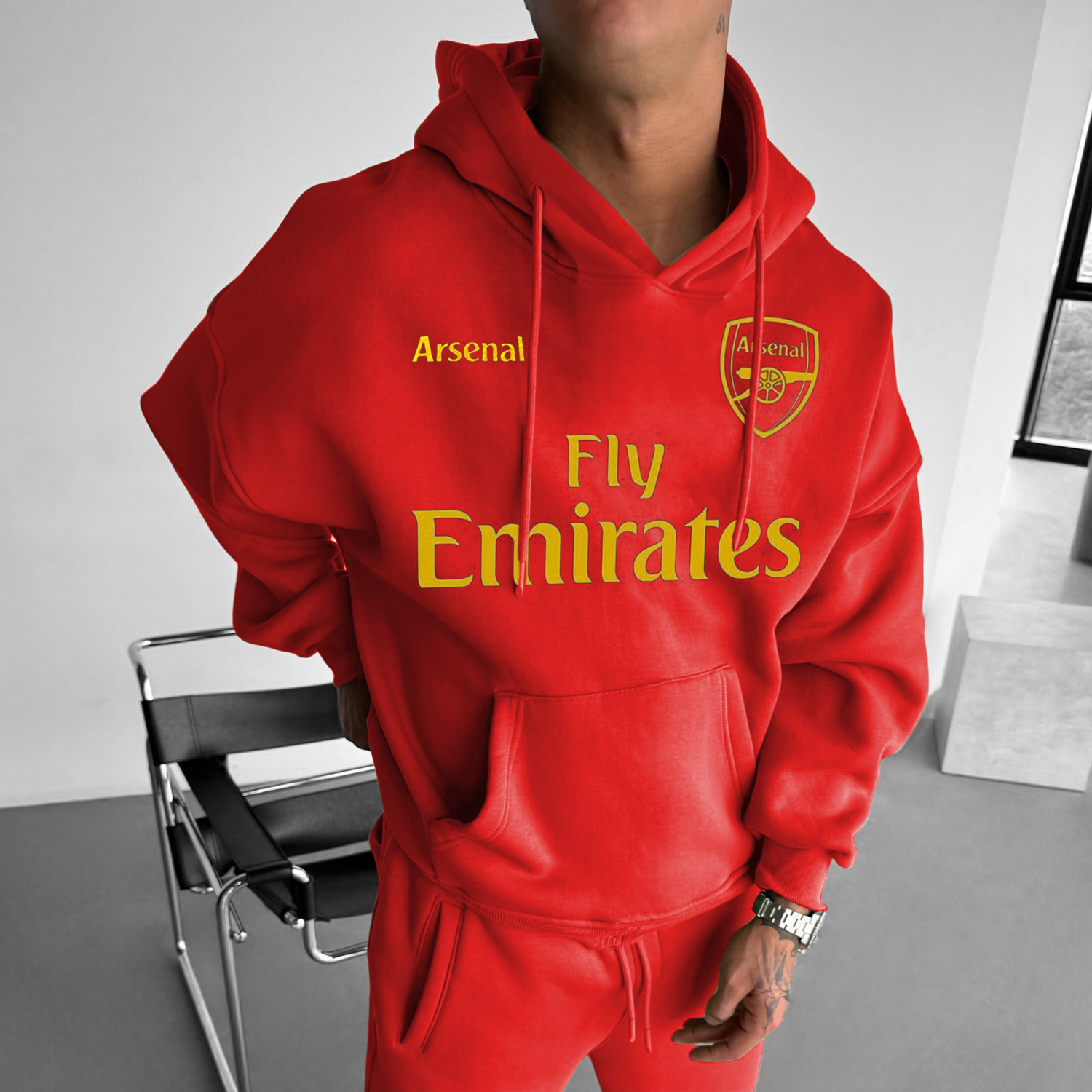 Football Print Men's Hoodie / TECHWEAR CLUB / Techwear