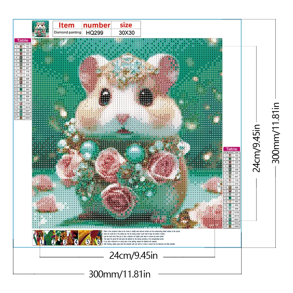 Full Round Diamond Painting 30*30cm - Diamond Mouse