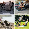 Camping Chair - Aluminum Alloy Portable Chair Lightweight Folding Backrest Moon Chair Suitable for Outdoor Camping Travel Beach Picnic BBQ Backpacking