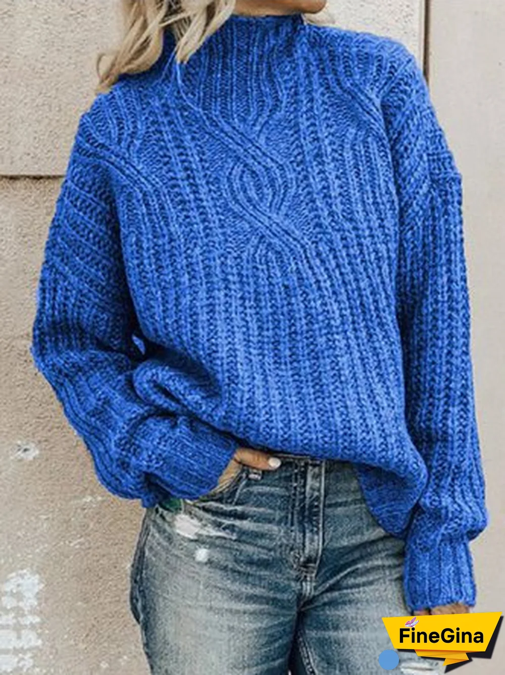 High Neck Loosen Casual Sweater