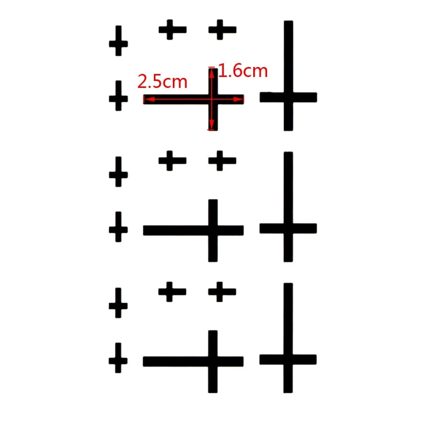 Cute Cross waterproof temporary tattoo men and women rings personalized cover scars painted small cross tattoos sticker