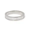 14K Yellow Gold Baguette Cut Lab Diamond Channel Setting Half Eternity Ring