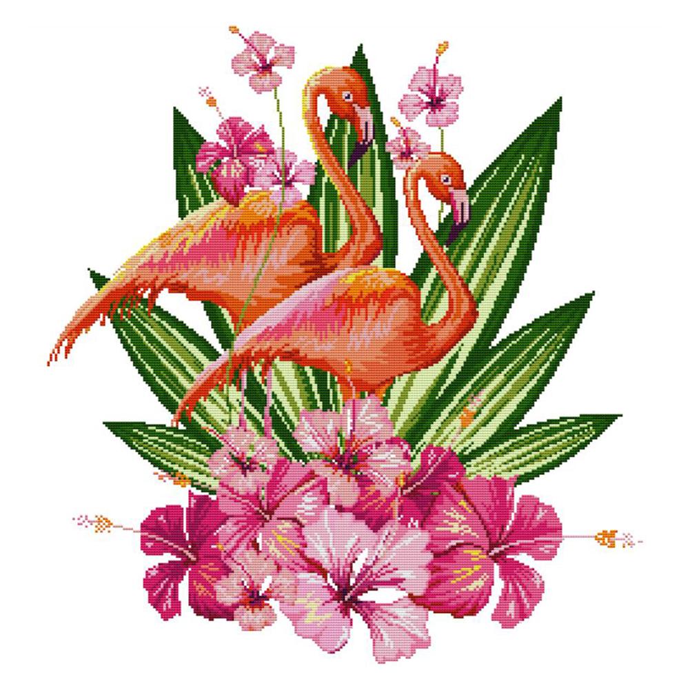 

Flamingo - 14CT Stamped Cross Stitch - 55*55cm, 501 Original