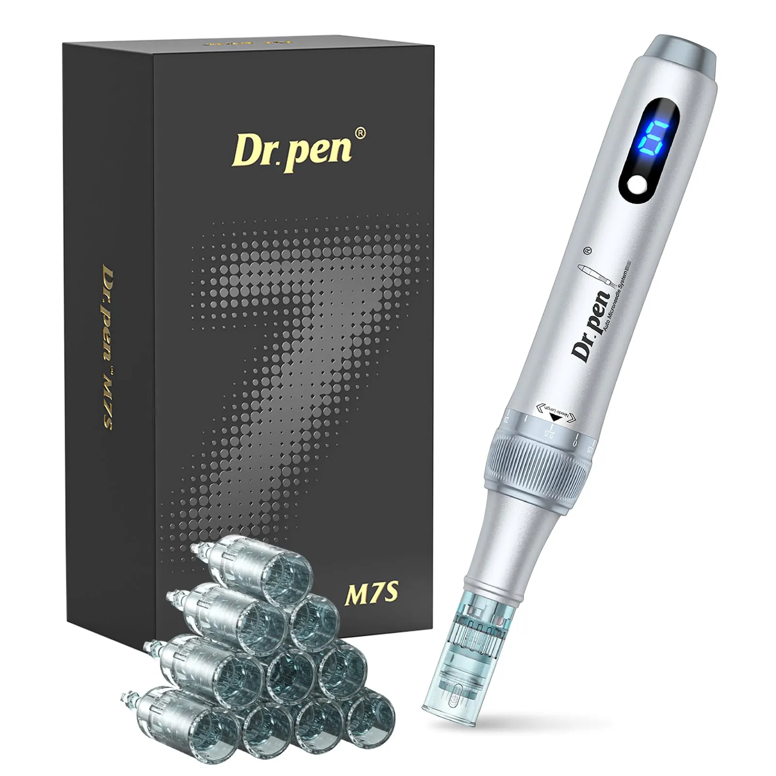Dr.Pen 2025 Newest Model M7S Microneedling Pen with 12 Cartridges