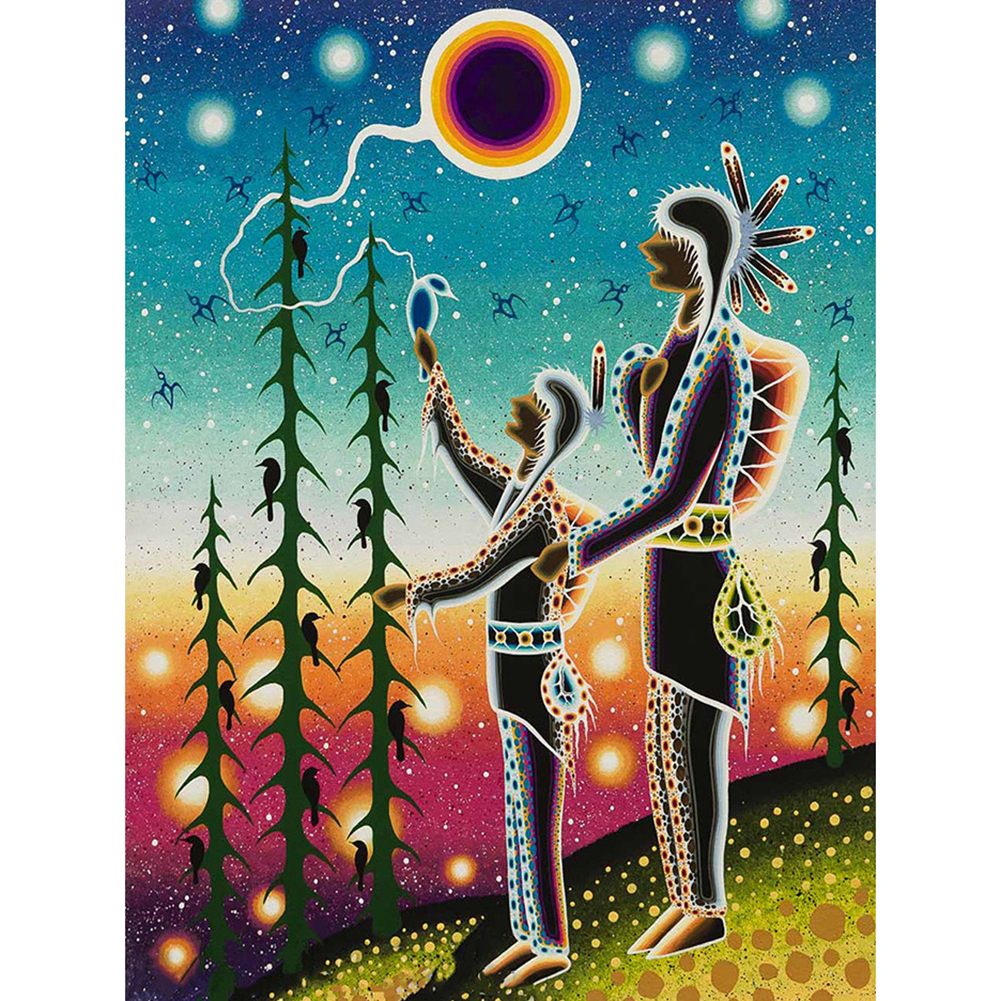 

30*40CM - Square Drill Diamond Painting - Indian, 501 Original