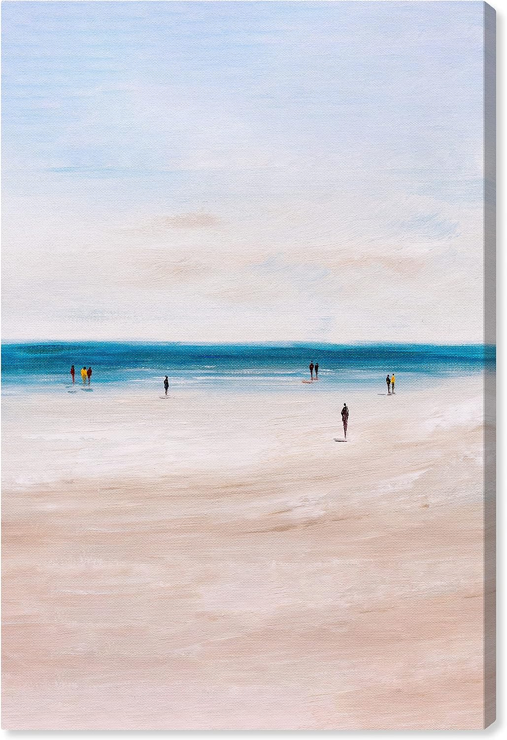The Oliver Gal Artist Co. Nautical and Coastal Contemporary Playa Vibes Canvas Wall Art Playa Vibes Living Room Bedroom and Bathroom Home Decor 36 in x 54 in Brown and Blue 36 in x 54 in