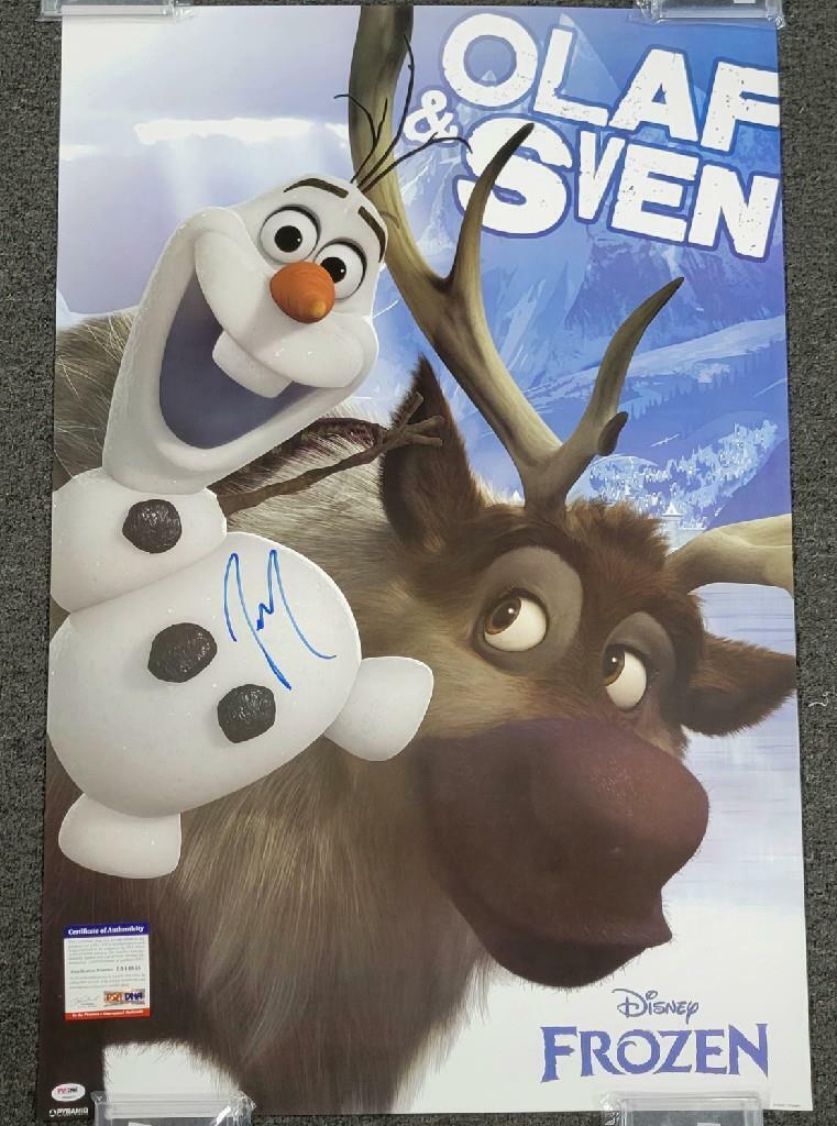 Josh Gad signed Frozen Olaf and Sven 24x36 Poster Photo Poster painting Autograph ~ PSA ITP COA