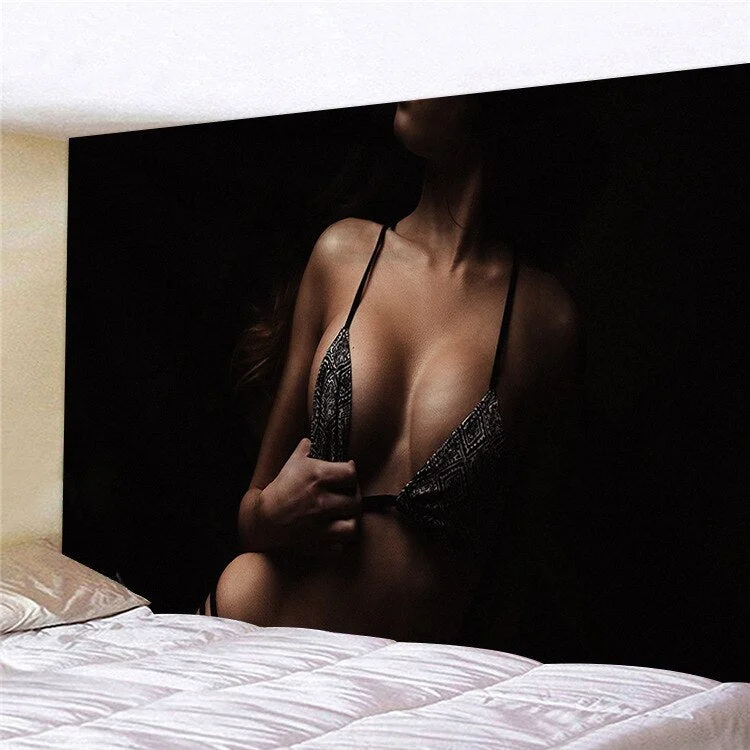 Retro Background Wall Tapestry Sexy Women Line Draw Couple Love Blanket Hippie Carpet Hanging Wall Cloth Tapestries