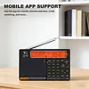 APP Control AM/FM/SW Worldband Radio 2500mAh Shortwave Longwave Radio with LCD Display Support BT TF Card Flashlight for Home Outdoor