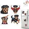 4PCS 2D/Flat Acrylic DIY Diamond Art Fridge Magnet Kit Rottweiler Design DIY Art Fridge Magnet Refrigerator Sticker Magnetic Diamond Art Decor Refrigerator Mailbox Home Decoration DIY Crafts
