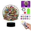 (US Local)Flower Book Diamond Painting Night Light 5D DIY Diamond Art Lamp Home Decor