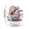 (US Only)2D Flat Easter Egg Bunny DIY Double-Sided Diamond Painting Desktop Decorations
