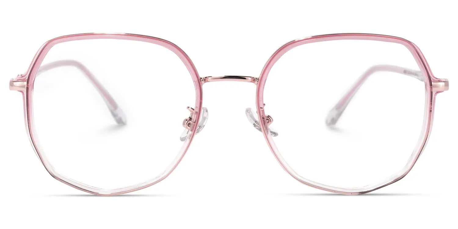 Paco Rosa Geometrisch Brille  Rosa