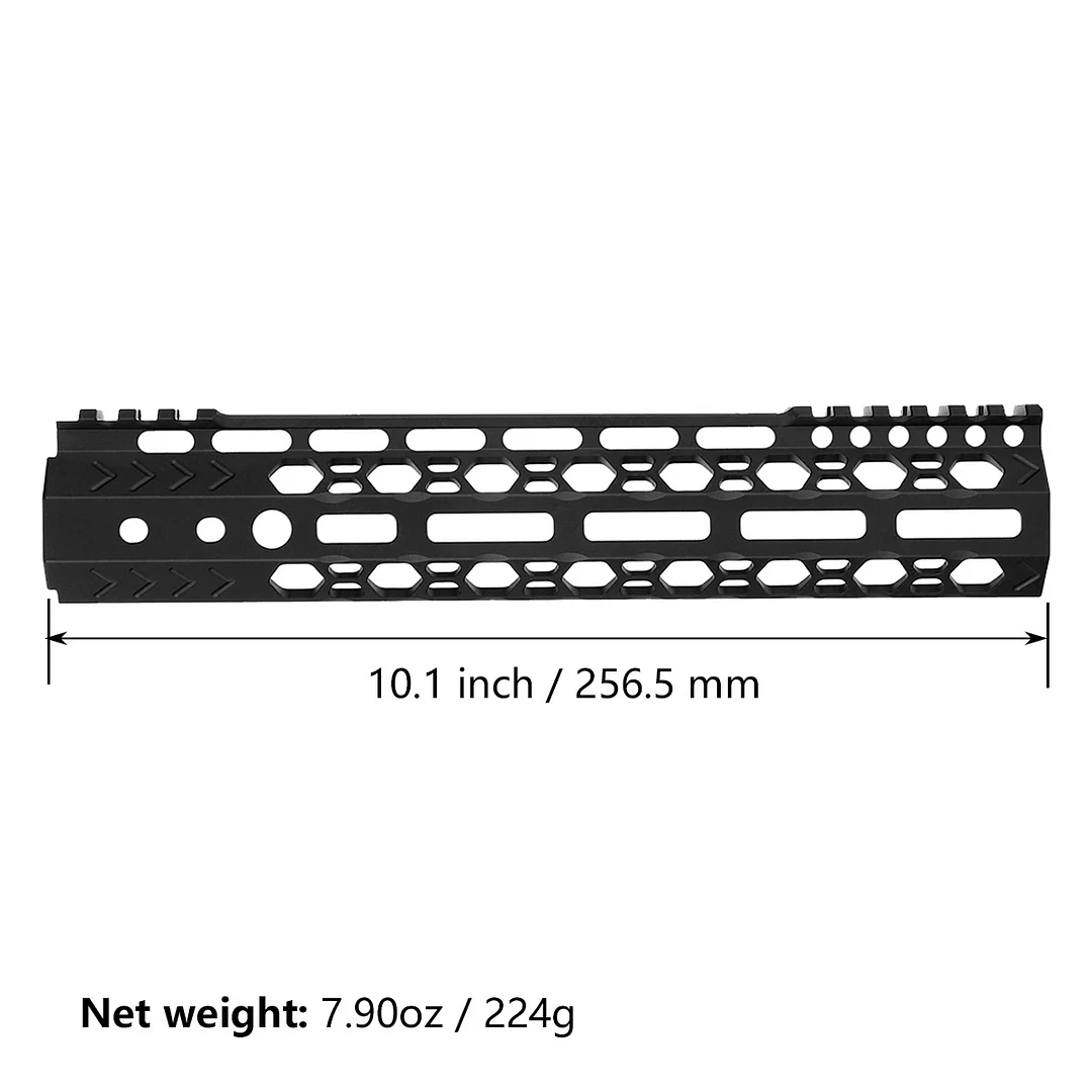 ohhunt® AR-15 Ultra Light Hex Free Float M-lok Handguard with Steel Barrel Nut