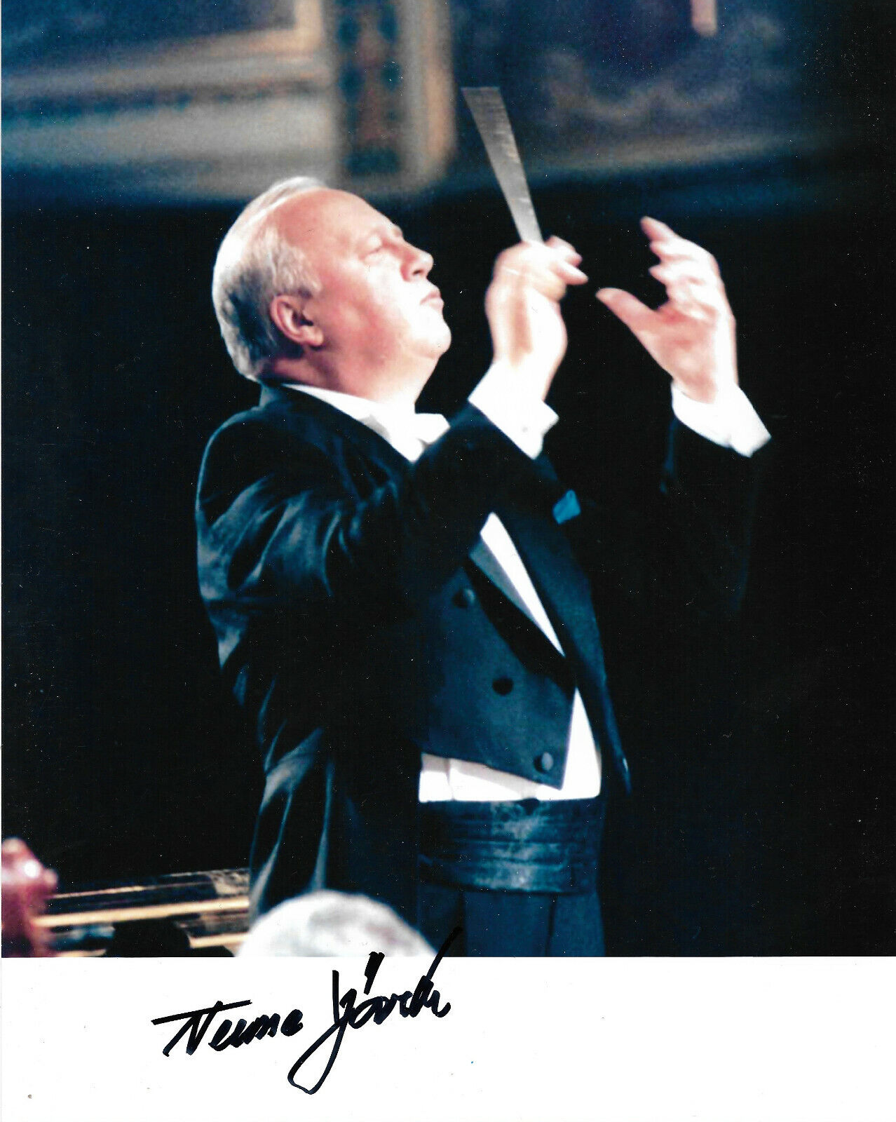 Neeme J?rvi Conductor signed 8x10 inch Photo Poster painting autograph