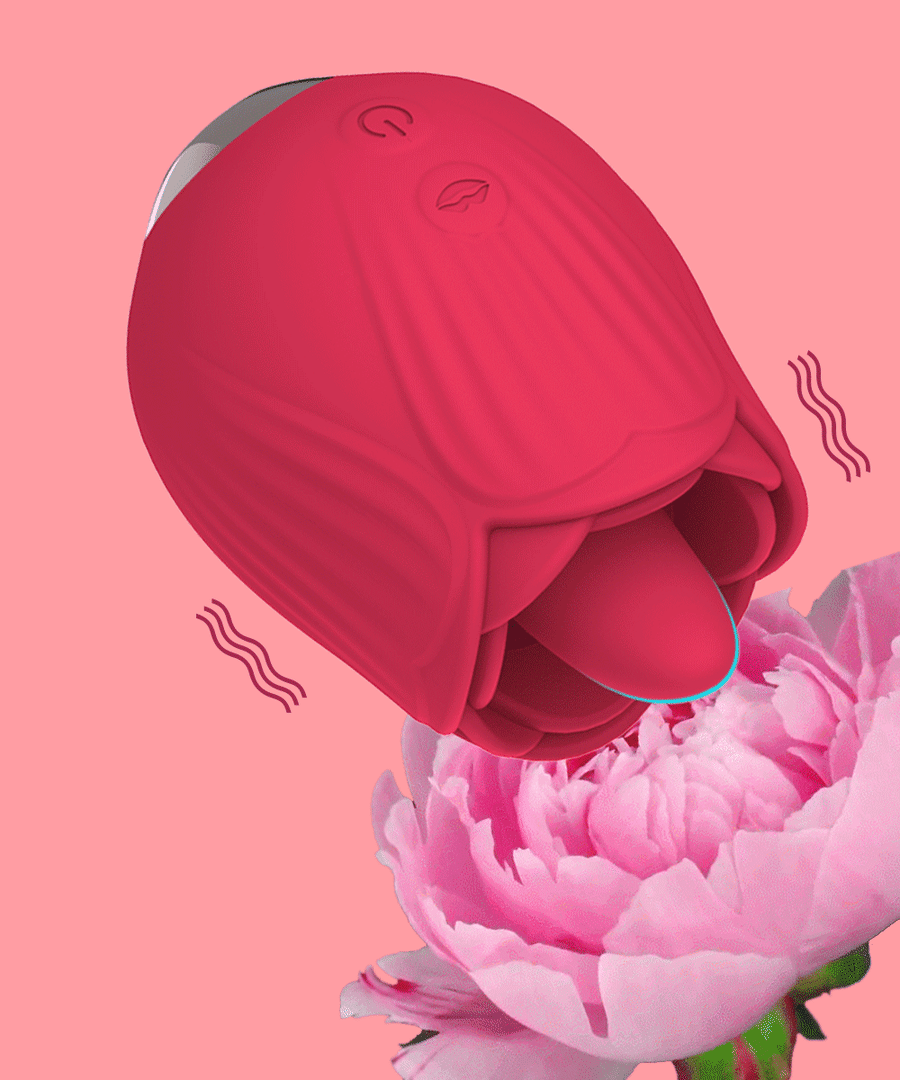 rose toy chargers 2 in 1 Rose Shaped Sex Toys Vibrator Dildo Clit Sucker Female Adult Toys  Thrusting Telescopic Sucking Rose Vibrator main image 0