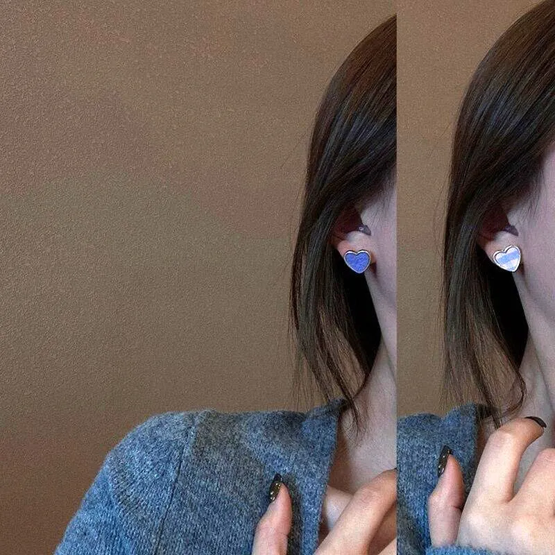 Gingham Heart Earrings