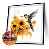 Diamond Painting-DIY Full Round Drill Sunflower Hummingbird(35x35cm)