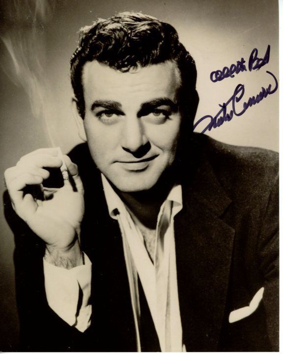 MIKE CONNORS signed autographed MANNIX SMOKING Photo Poster painting