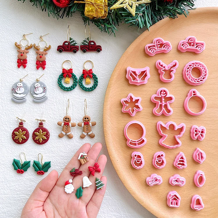 【20 Shapes】Christmas Polymer Clay Cutters