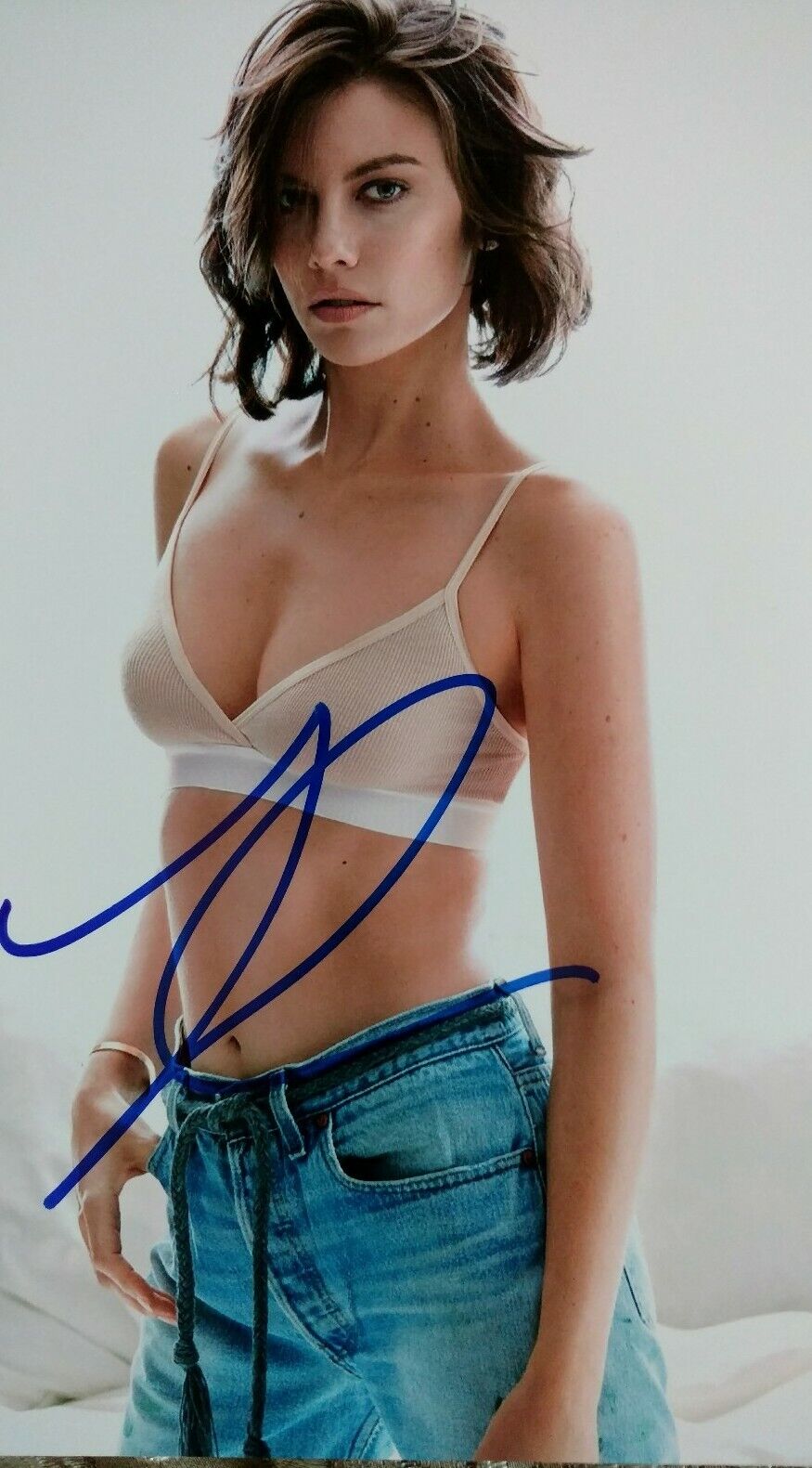 Lauren cohan signed 8 X 10 Photo Poster paintinggraph With COA