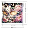 >SALE<5D DIY Partial Special Shaped Drill Diamond Painting Flower Afternoon Tea40x40cm