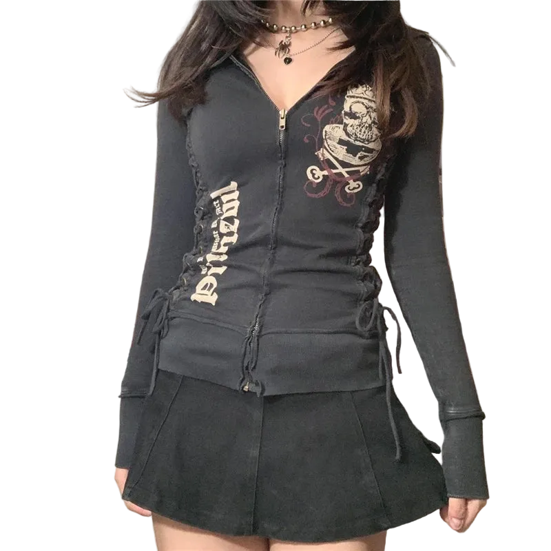 2000s Zip Up Top