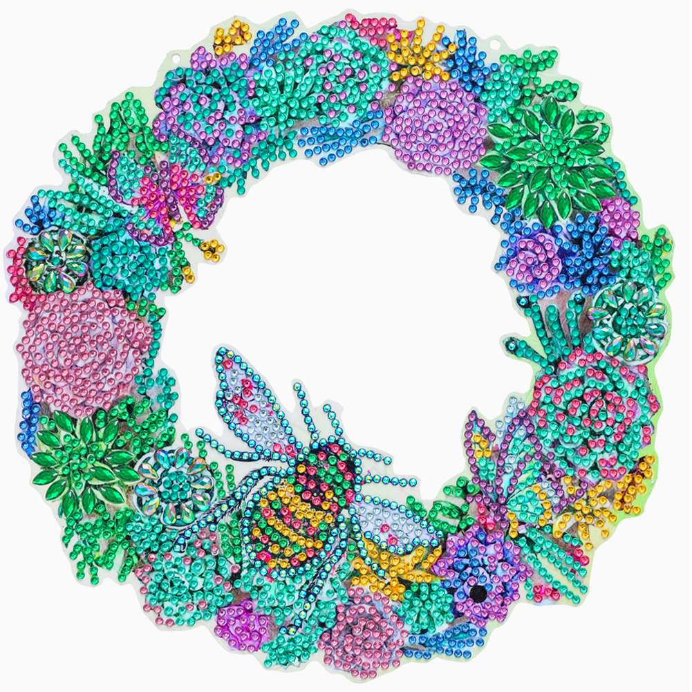 

Crystal Bee Wreath - 5D DIY Craft Pendant - 23*23CM, 501 Original