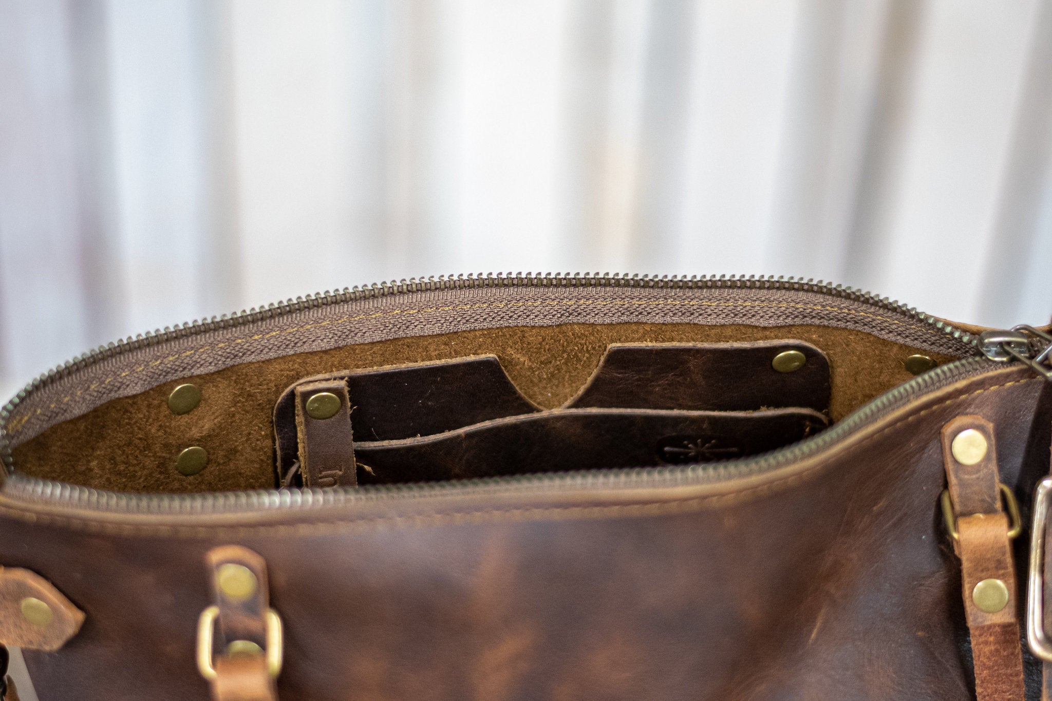 Classic Leather Botanical Tote Bag | Handmade Leather Purse | Large Leather Handbag | The Tall Tote Botanical