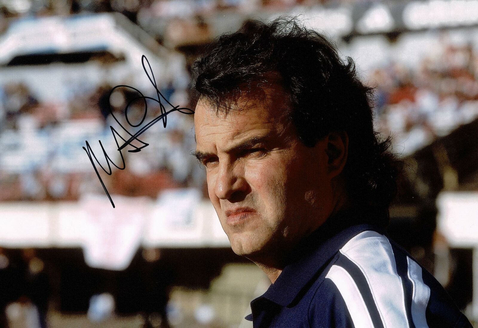 Marcelo Bielsa Signed 12X8 Photo Poster painting LEEDS UNITED GENUINE Signature AFTAL COA (1453)