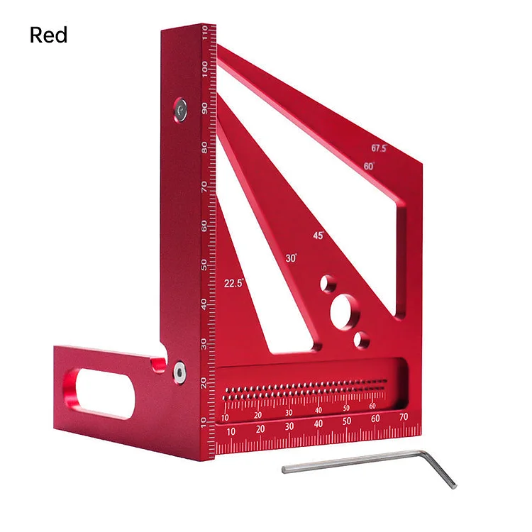 Versatile Aluminum Alloy 3D Multi Angle Measuring Ruler