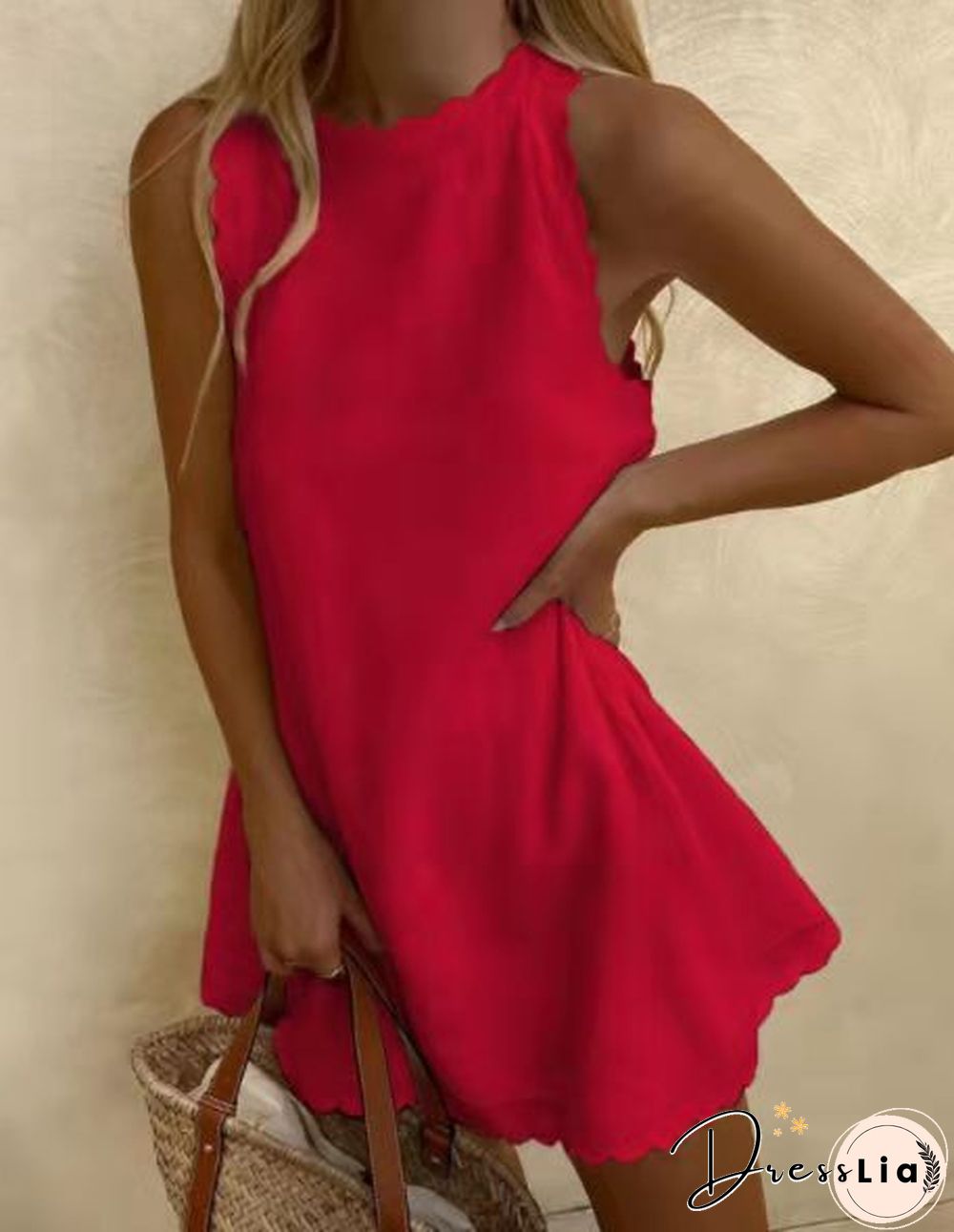 Casual Cotton And Linen Solid Color Embroidered Flounces Women's Dress White Dresses