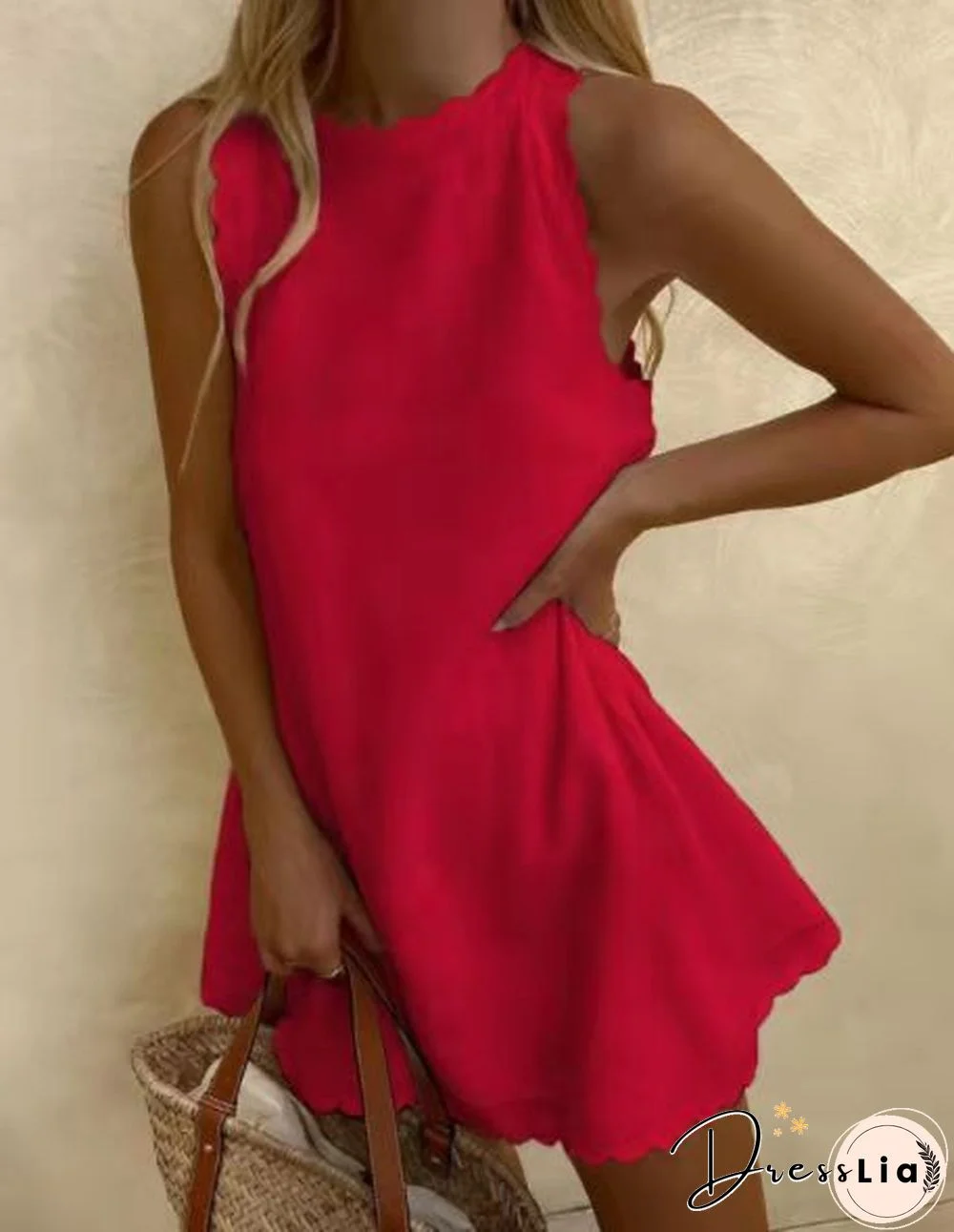 Casual Cotton And Linen Solid Color Embroidered Flounces Women's Dress White Dresses