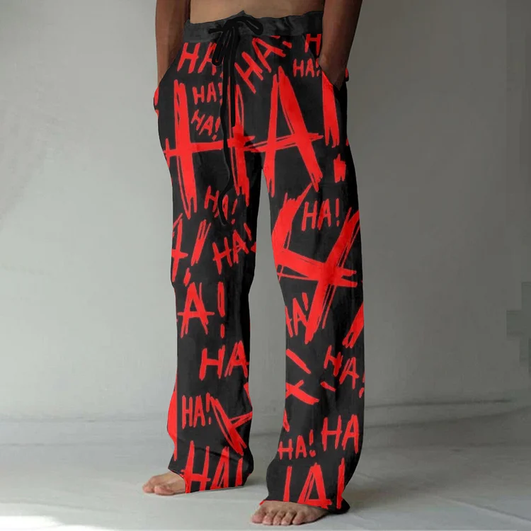 Men'S Halloween HA Art Print Casual Pants