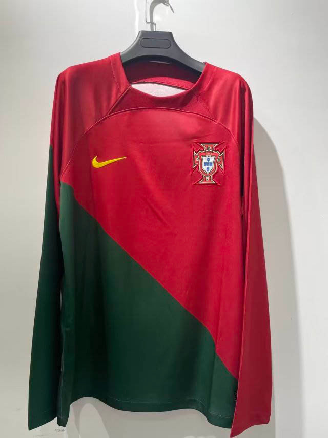 2022 FIFA World Cup Long Sleeves Portugal Home Football Shirt mysite