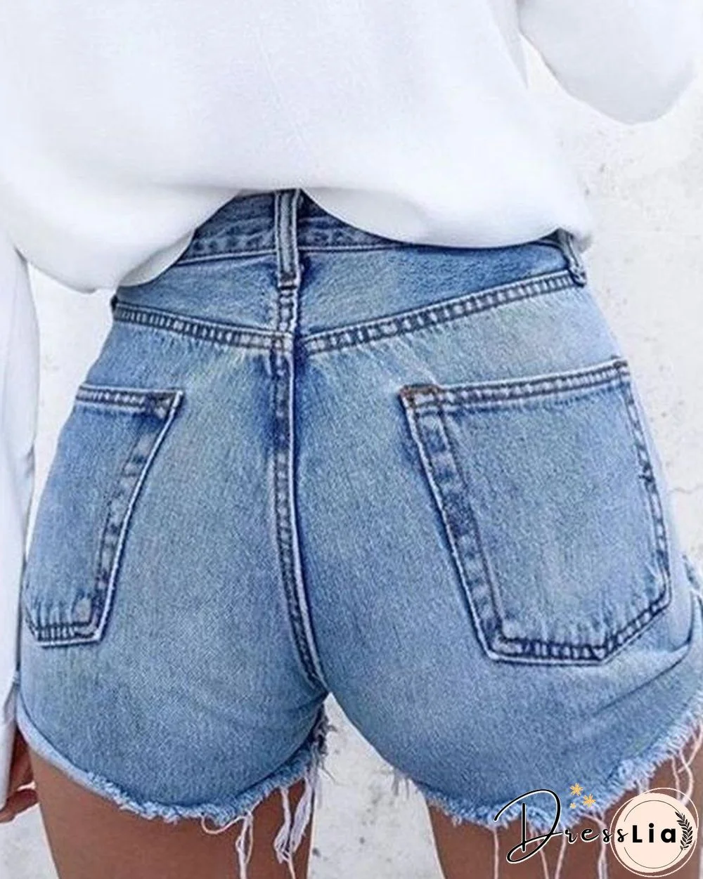 High Waist Pocket Sexy Denim Shorts Pants
