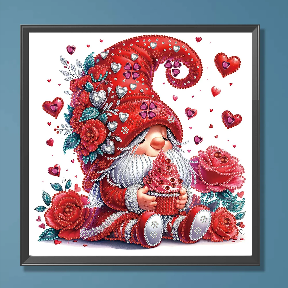 Diamond Painting - Partial Special Shaped Drill - Love Gnome(Canvas|30*30cm)