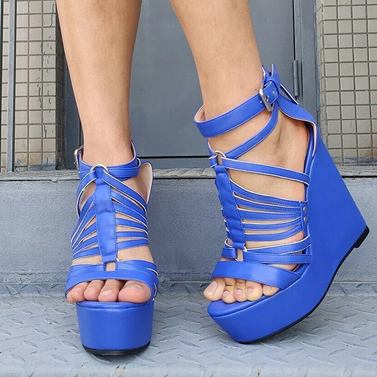 Vintage wedge online sandals