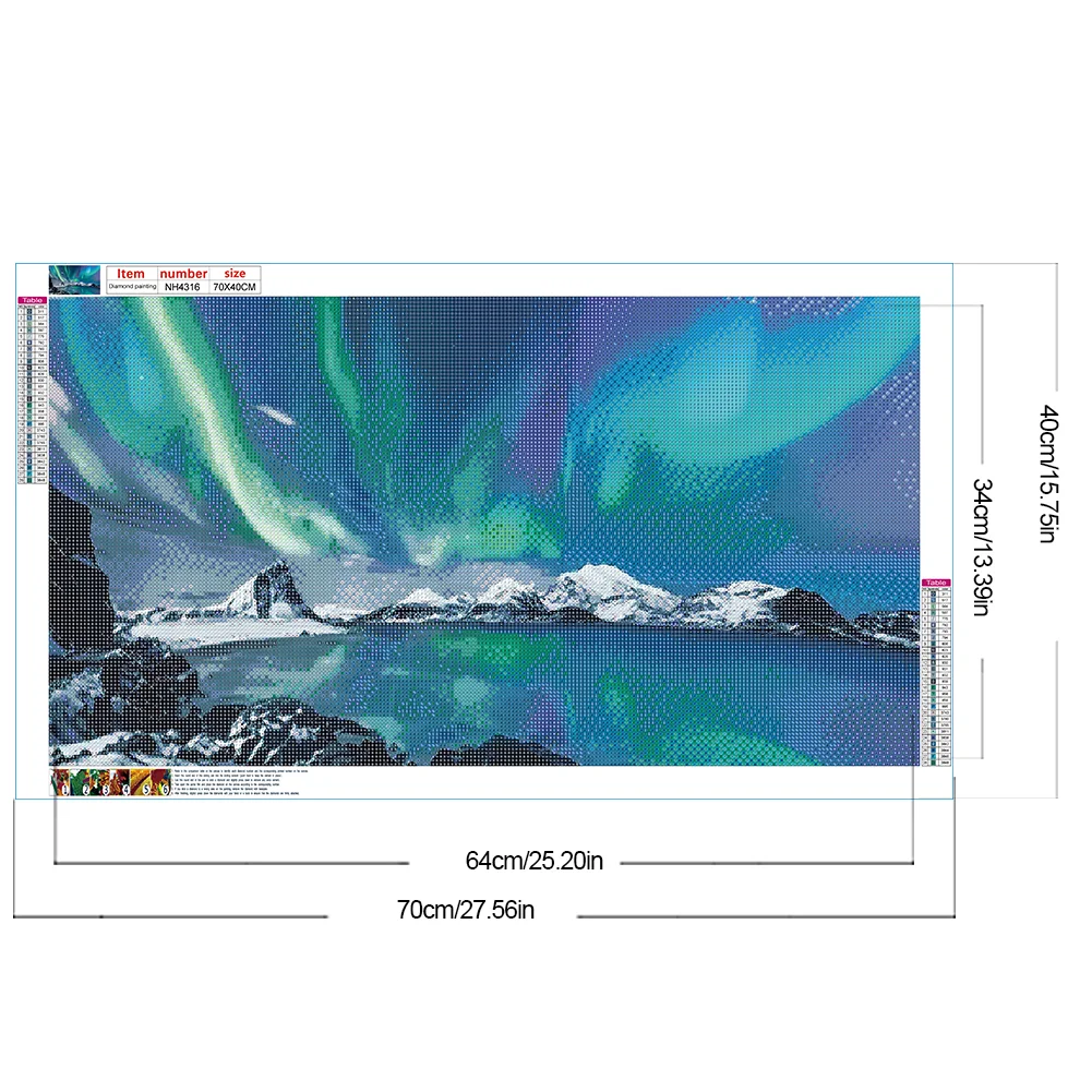2pcs Diamond Painting - Full Round Drill - Aurora(Canvas|70*40cm)