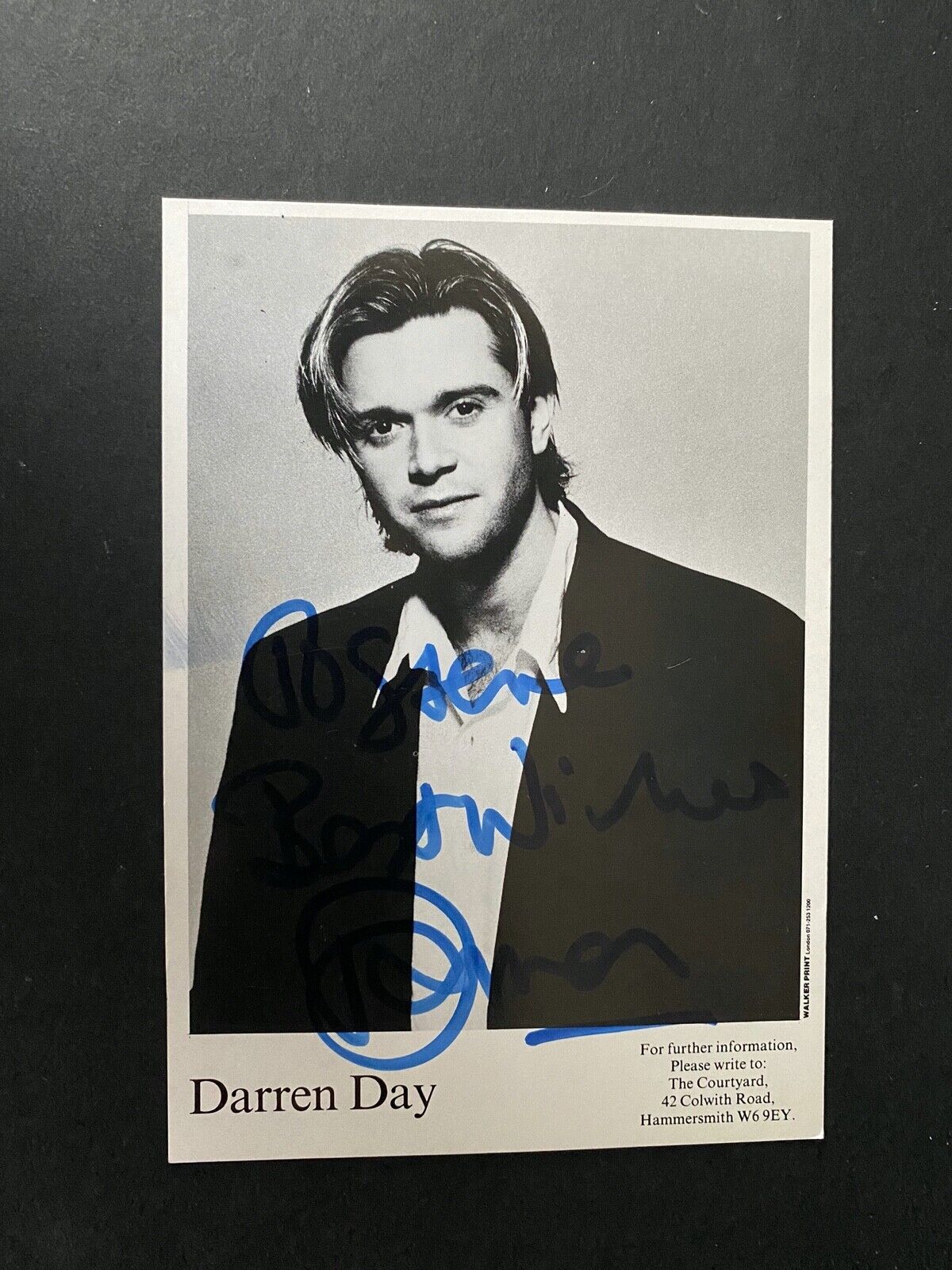 DARREN DAY - POPULAR BRITISH ACTOR & SINGER - SUPERB SIGNED Photo Poster paintingS