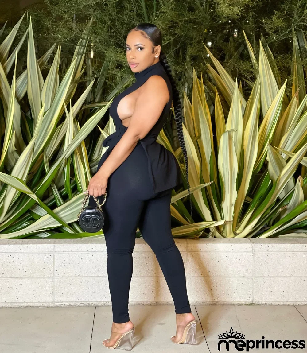 Women's Summer Slit Lace-Up Fashion Printed Two Piece